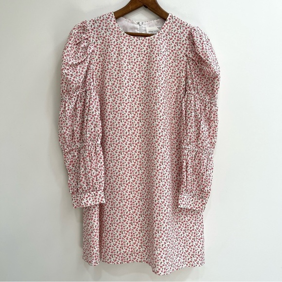 Hyacinth House Textured Floral Puff Sleeve Clemons Floral Mini Dress Size Large - Picture 7 of 14